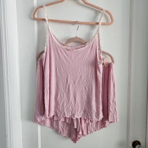 Soft Jersey Pink Striped Sleep Set From Aerie